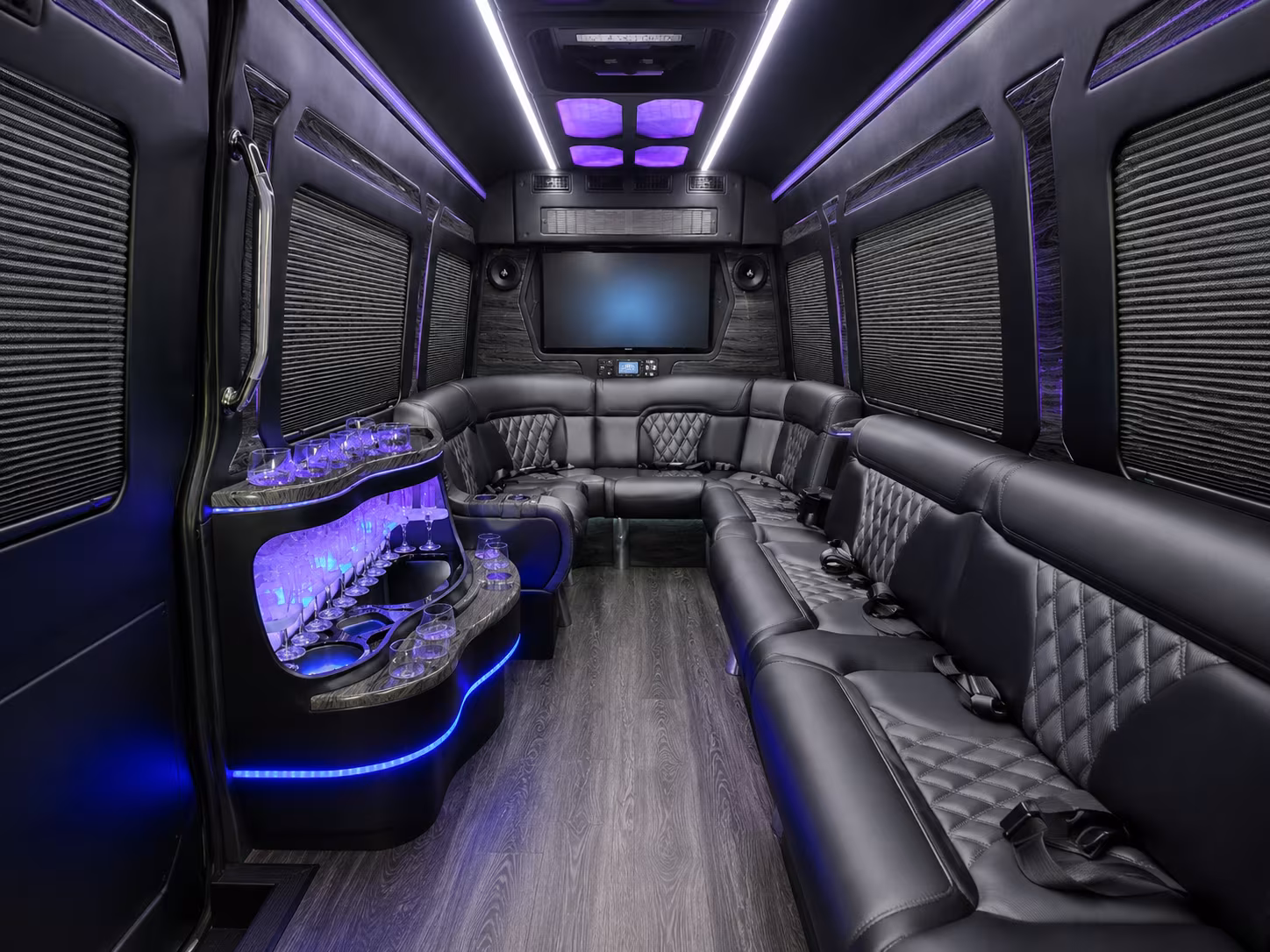 new haven 30 passenger party bus interior
